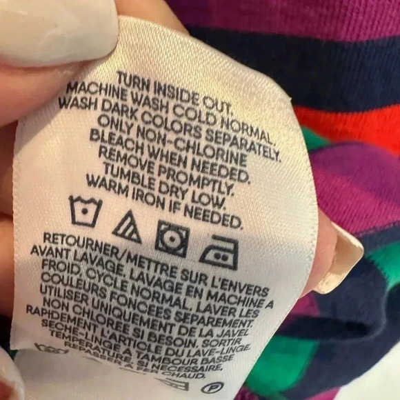 Lands' End Stripe Heavyweight Cotton Jersey Tunic Women's Size Large Petite LP - Picture 10 of 12